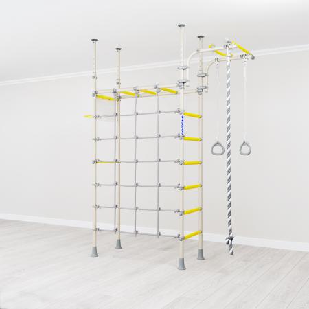 Домашний спортивный комплекс «Шведская стенка ROMANA R4» (белый прованс/желтый)