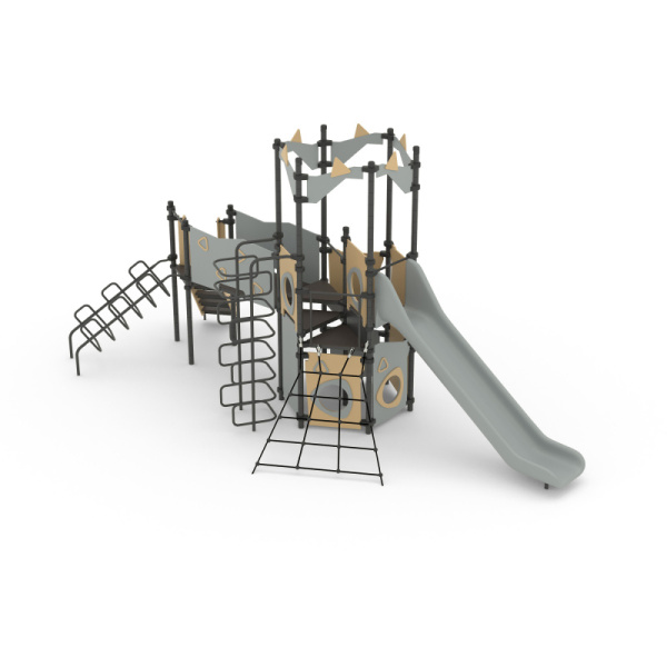 Детский игровой комплекс 101.122.00 (Серый/бежевый) (бетонирование)