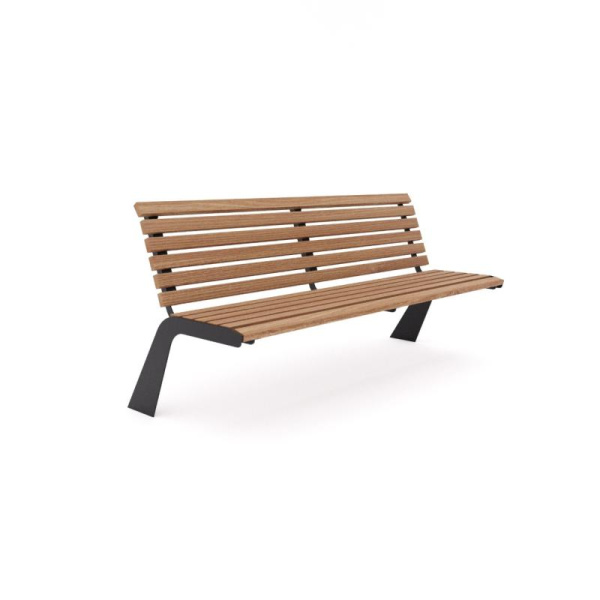 Парящая скамья "Лагуна" со спинкой  (брус)