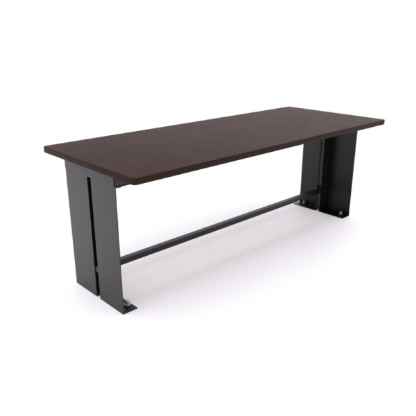 Стол "Бастион" (темно-коричневый/черный) (анкерное)