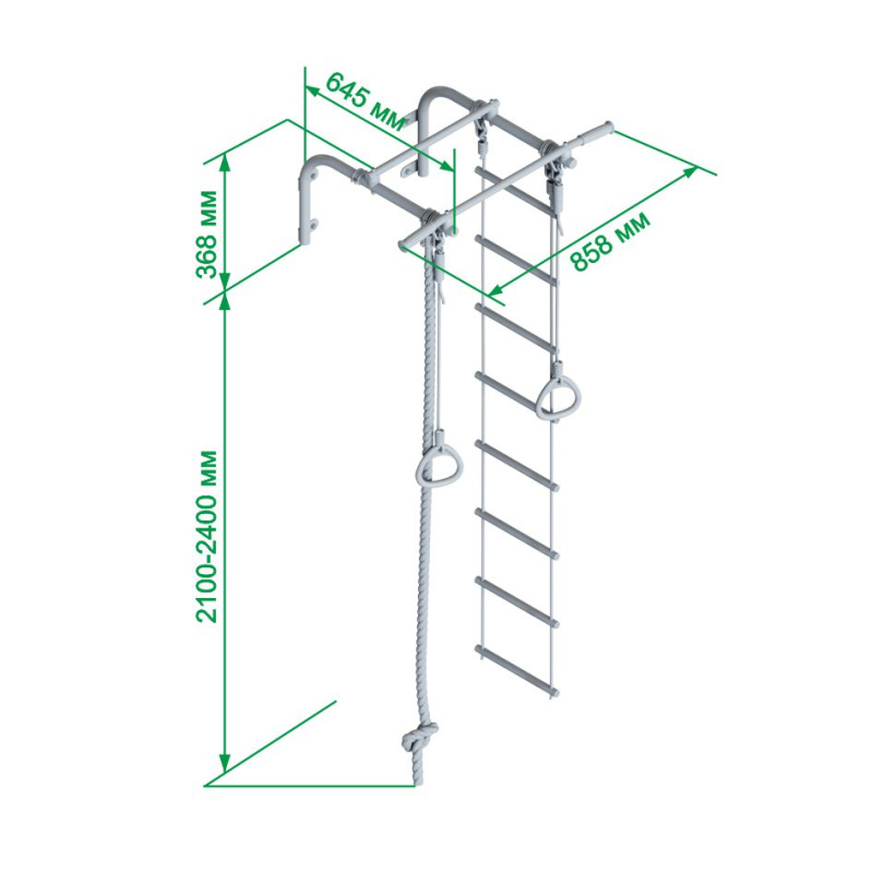 Турник настенный с навесным оборудованием ROMANA T1 в Волжском ВИНКО