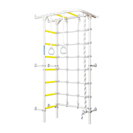 Домашний спортивный комплекс «Шведская стенка ROMANA S4» (белый прованс/желтый)