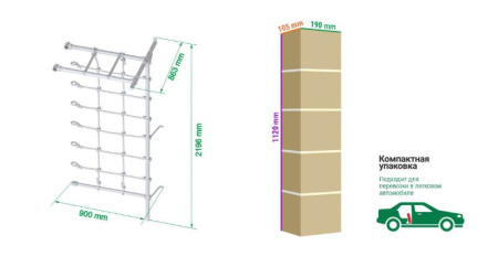 Dop24 Комплект пристенный. Стойка дополнительная с рукоходом ROMANA