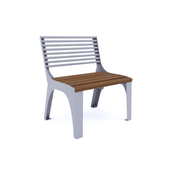 Стул "Кипарис" 700 (темное дерево T8017+серый металл) (анкерное)