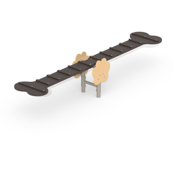 Препятствие для собак Качели-балансир 124.06.00 (бежевый/серый) (бетонирование)